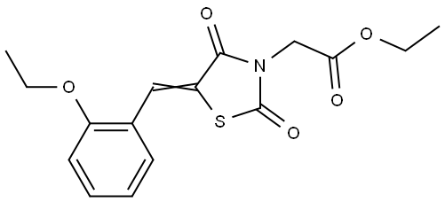 ethyl [(5E)-5-(2-ethoxybenzylidene)-2,4-dioxo-1,3-thiazolidin-3-yl]acetate Structural