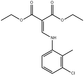 diethyl {[(3-chloro-2-methylphenyl)amino]methylidene}propanedioate Structural
