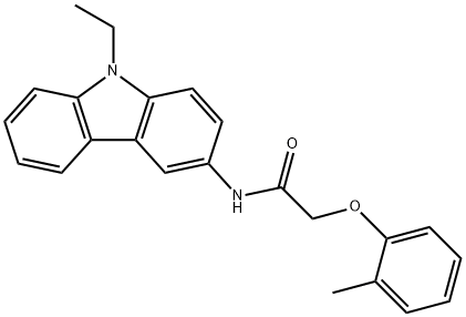 N-(9-ethyl-9H-carbazol-3-yl)-2-(2-methylphenoxy)acetamide Structural