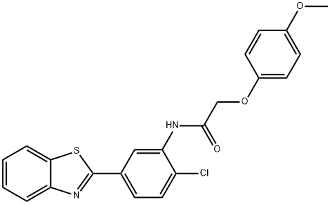 N-[5-(1,3-benzothiazol-2-yl)-2-chlorophenyl]-2-(4-methoxyphenoxy)acetamide Structural