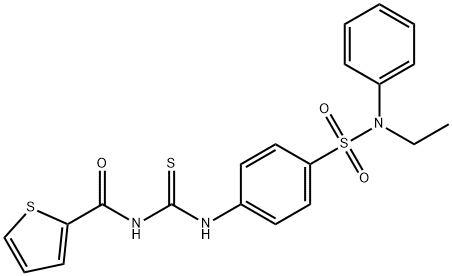 N-{[(4-{[ethyl(phenyl)amino]sulfonyl}phenyl)amino]carbonothioyl}-2-thiophenecarboxamide Structural