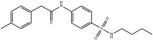 N-[4-(butylsulfamoyl)phenyl]-2-(4-methylphenyl)acetamide Structural