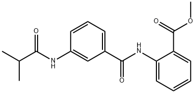 methyl 2-[({3-[(2-methylpropanoyl)amino]phenyl}carbonyl)amino]benzoate Structural
