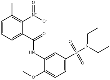 N-[5-(diethylsulfamoyl)-2-methoxyphenyl]-3-methyl-2-nitrobenzamide Structural