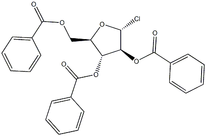 a-D-Arabinofuranosyl chloride,tribenzoate (9CI) Structural