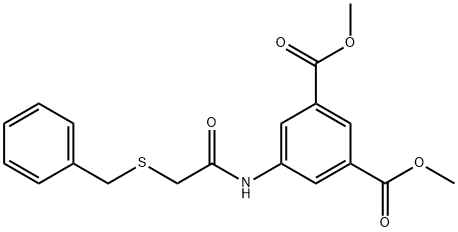 dimethyl 5-{[(benzylsulfanyl)acetyl]amino}benzene-1,3-dicarboxylate Structural