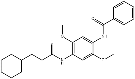 N-{4-[(3-cyclohexylpropanoyl)amino]-2,5-dimethoxyphenyl}benzamide Structural