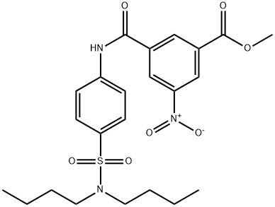 methyl 3-{[4-(dibutylsulfamoyl)phenyl]carbamoyl}-5-nitrobenzoate Structural