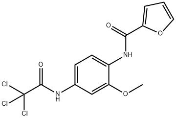 N-{2-methoxy-4-[(trichloroacetyl)amino]phenyl}furan-2-carboxamide Structural