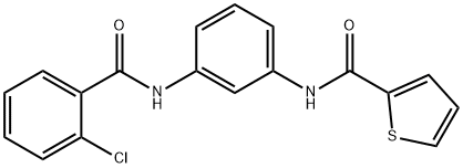 N-[3-[(2-chlorobenzoyl)amino]phenyl]thiophene-2-carboxamide Structural