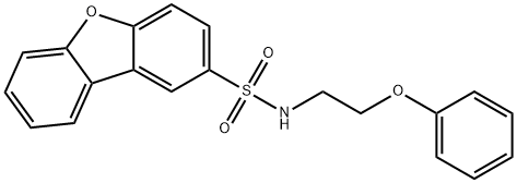 N-(2-phenoxyethyl)dibenzo[b,d]furan-2-sulfonamide Structural