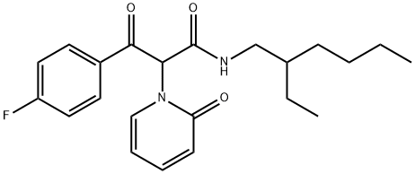 N-(2-ethylhexyl)-3-(4-fluorophenyl)-3-oxo-2-(2-oxopyridin-1(2H)-yl)propanamide Structural