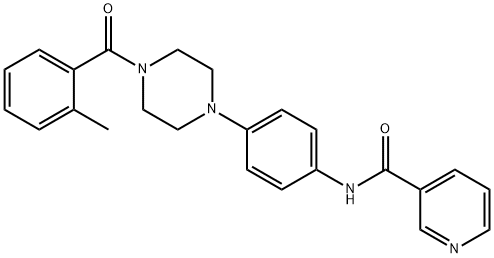 N-(4-{4-[(2-methylphenyl)carbonyl]piperazin-1-yl}phenyl)pyridine-3-carboxamide Structural