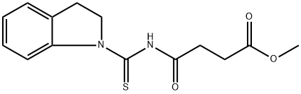 methyl 4-[(2,3-dihydro-1H-indol-1-ylcarbonothioyl)amino]-4-oxobutanoate Structural