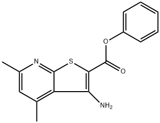 phenyl 3-amino-4,6-dimethylthieno[2,3-b]pyridine-2-carboxylate Structural