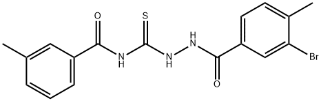 N-[[(3-bromo-4-methylbenzoyl)amino]carbamothioyl]-3-methylbenzamide Structural
