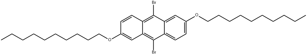Anthracene, 9,10-dibromo-2,6-bis(decyloxy)- Structural
