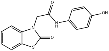 N-(4-hydroxyphenyl)-2-(2-oxo-1,3-benzothiazol-3(2H)-yl)acetamide Structural