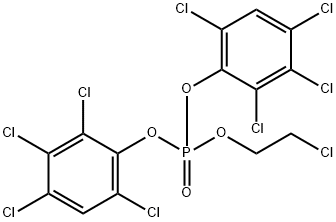 Phosphoric acid, 2-chloroethyl bis(2,3,4,6-tetrachlorophenyl) ester Structural