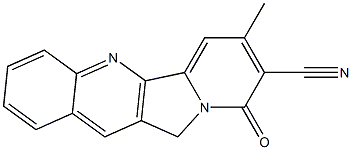 Indolizino[1,2-b]quinoline-8-carbonitrile, 9,11-dihydro-7-methyl-9-oxo- Structural