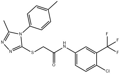 N-[4-chloro-3-(trifluoromethyl)phenyl]-2-{[5-methyl-4-(4-methylphenyl)-4H-1,2,4-triazol-3-yl]sulfanyl}acetamide Structural