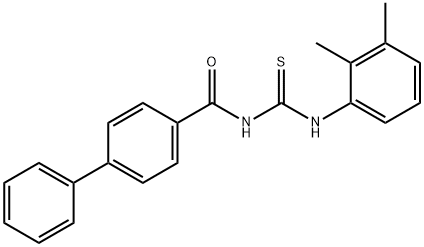N-{[(2,3-dimethylphenyl)amino]carbonothioyl}-4-biphenylcarboxamide Structural