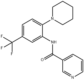 N-[2-(piperidin-1-yl)-5-(trifluoromethyl)phenyl]pyridine-3-carboxamide Structural