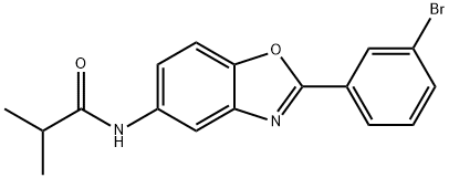 N-[2-(3-bromophenyl)-1,3-benzoxazol-5-yl]-2-methylpropanamide Structural