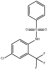 N-[4-chloro-2-(trifluoromethyl)phenyl]benzenesulfonamide Structural