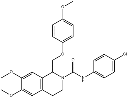 N-(4-chlorophenyl)-6,7-dimethoxy-1-((4-methoxyphenoxy)methyl)-3,4-dihydroisoquinoline-2(1H)-carboxamide Structural