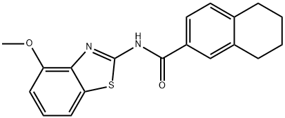 N-(4-methoxybenzo[d]thiazol-2-yl)-5,6,7,8-tetrahydronaphthalene-2-carboxamide Structural
