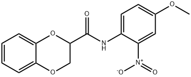 N-(4-methoxy-2-nitrophenyl)-2,3-dihydrobenzo[b][1,4]dioxine-2-carboxamide Structural