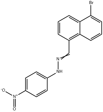 N-[(5-bromonaphthalen-1-yl)methylideneamino]-4-nitroaniline Structural