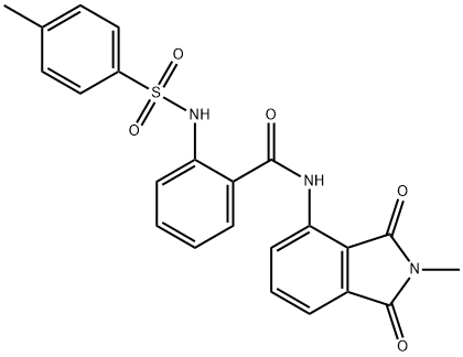 N-(2-methyl-1,3-dioxoisoindolin-4-yl)-2-((4-methylphenyl)sulfonamido)benzamide Structural