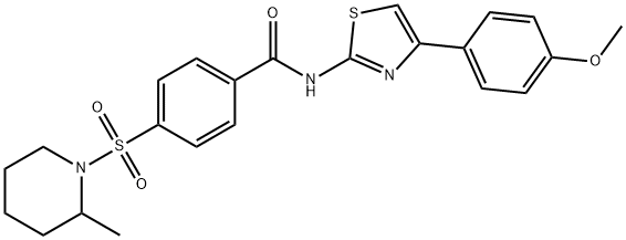 N-(4-(4-methoxyphenyl)thiazol-2-yl)-4-((2-methylpiperidin-1-yl)sulfonyl)benzamide Structural