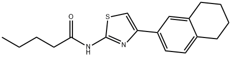 N-(4-(5,6,7,8-tetrahydronaphthalen-2-yl)thiazol-2-yl)pentanamide Structural