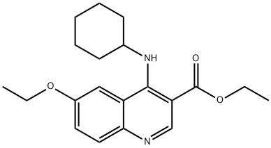 ethyl 4-(cyclohexylamino)-6-ethoxy-3-quinolinecarboxylate Structural