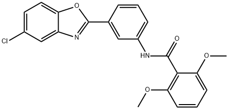 N-[3-(5-chloro-1,3-benzoxazol-2-yl)phenyl]-2,6-dimethoxybenzamide Structural
