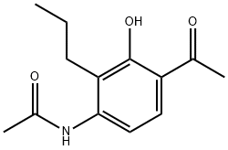 Acetamide, N-(4-acetyl-3-hydroxy-2-propylphenyl)- Structural
