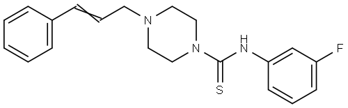 N-(3-fluorophenyl)-4-[(2E)-3-phenylprop-2-en-1-yl]piperazine-1-carbothioamide Structural