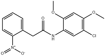 N-(5-chloro-2,4-dimethoxyphenyl)-2-(2-nitrophenyl)acetamide Structural