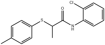 N-(2-chlorophenyl)-2-[(4-methylphenyl)sulfanyl]propanamide Structural