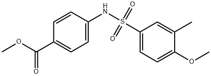 methyl 4-{[(4-methoxy-3-methylphenyl)sulfonyl]amino}benzoate Structural
