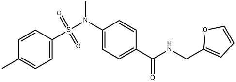 N-(furan-2-ylmethyl)-4-{methyl[(4-methylphenyl)sulfonyl]amino}benzamide Structural