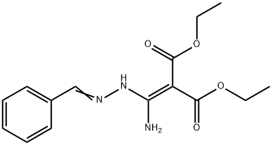 diethyl {amino[(2E)-2-benzylidenehydrazinyl]methylidene}propanedioate Structural