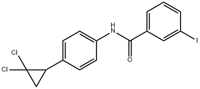 N-[4-(2,2-dichlorocyclopropyl)phenyl]-3-iodobenzamide Structural