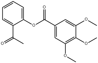 Benzoicacid, 3,4,5-trimethoxy-, 2-acetylphenyl ester Structural