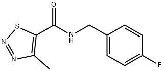 N-[(4-fluorophenyl)methyl]-4-methylthiadiazole-5-carboxamide Structural