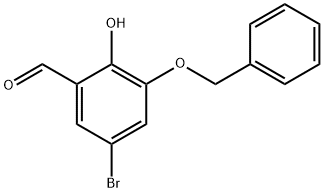 Benzaldehyde, 5-bromo-2-hydroxy-3-(phenylmethoxy)- Structural