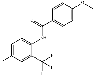 N-[4-iodo-2-(trifluoromethyl)phenyl]-4-methoxybenzamide Structural
